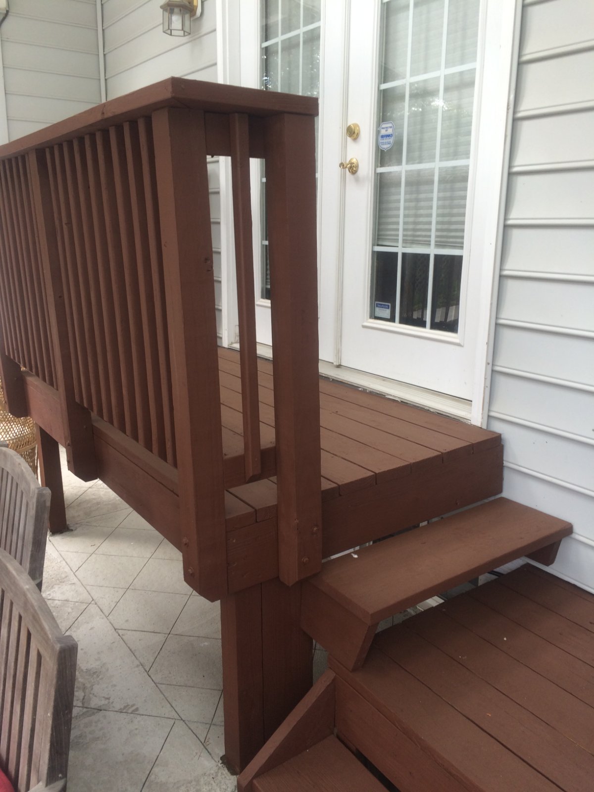 Custom Wood Stair Deck